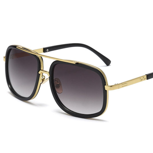 New Retro Big Frame Sunglasses Men Square Metal Sunglasses Ladies Fashion Sunglasses High Quality Gafas Oculos De Sol UV400