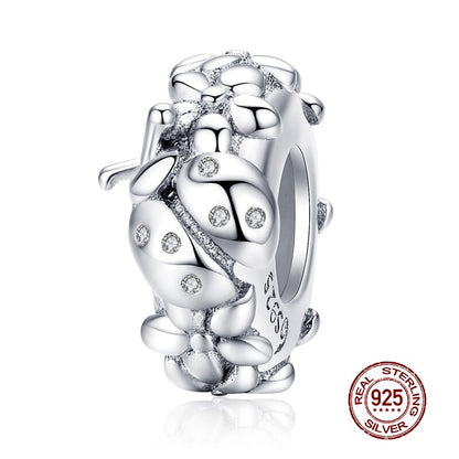 WOSTU Plata de Ley 925 auténtica, 15 estilos, tapón espaciador de corazón Vintage para mascotas, cuentas aptas para Wostu, pulsera con abalorio original, joyería CQC593
