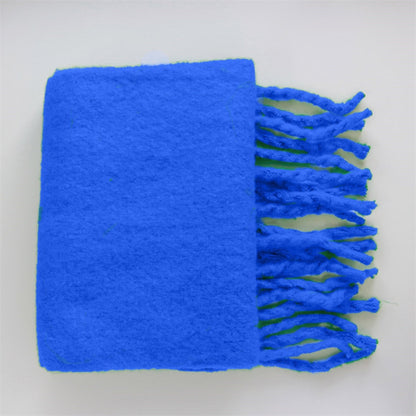 Bufanda de Cachemira de lujo para mujer, abrigo grueso cálido de invierno, capa sólida, bandana femenina, pashmina, borla larga, foulard femenino, manta gruesa