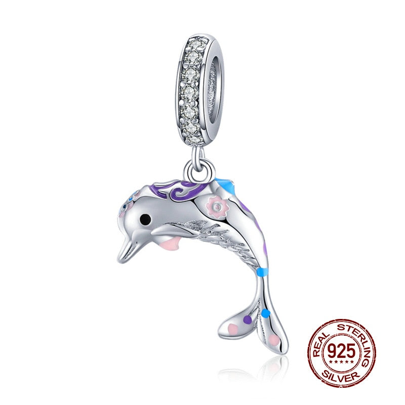 WOSTU 925 plata esterlina mujeres niño niñas mascota cámara abeja encanto café mariquita cuentas ajuste DIY Original pulsera colgantes joyería