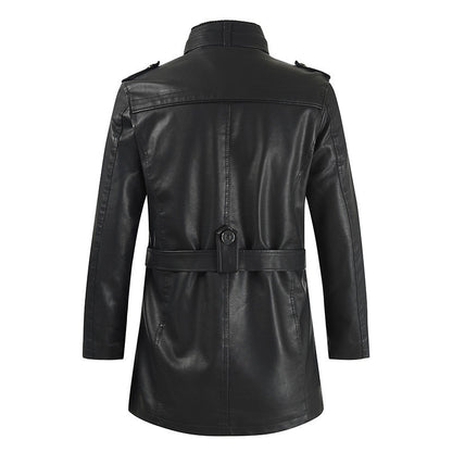 Diseño de códigos negros Chaqueta de alta calidad Ropa de cuero de calle para hombres Chaqueta gruesa Chaqueta de lana para hombres Chaqueta informal PU