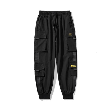 Streetwear pantalones negros cintura elástica pantalones de chándal verano otoño Hip Hop mujer Pantalones