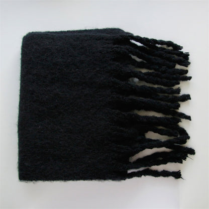 Bufanda de Cachemira de lujo para mujer, abrigo grueso cálido de invierno, capa sólida, bandana femenina, pashmina, borla larga, foulard femenino, manta gruesa