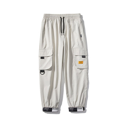 Streetwear pantalones negros cintura elástica pantalones de chándal verano otoño Hip Hop mujer Pantalones