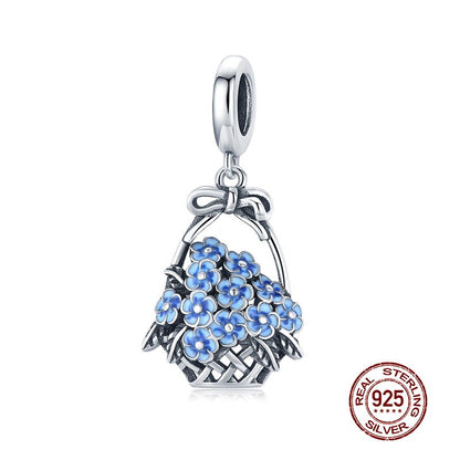 WOSTU 925 plata esterlina mujeres niño niñas mascota cámara abeja encanto café mariquita cuentas ajuste DIY Original pulsera colgantes joyería