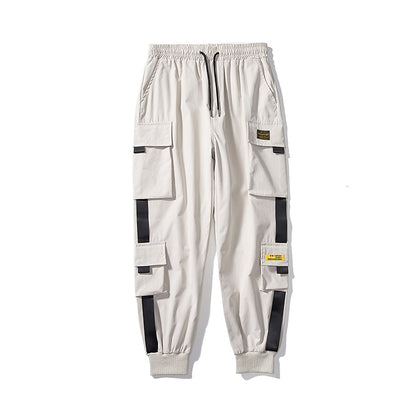 Streetwear pantalones negros cintura elástica pantalones de chándal verano otoño Hip Hop mujer Pantalones