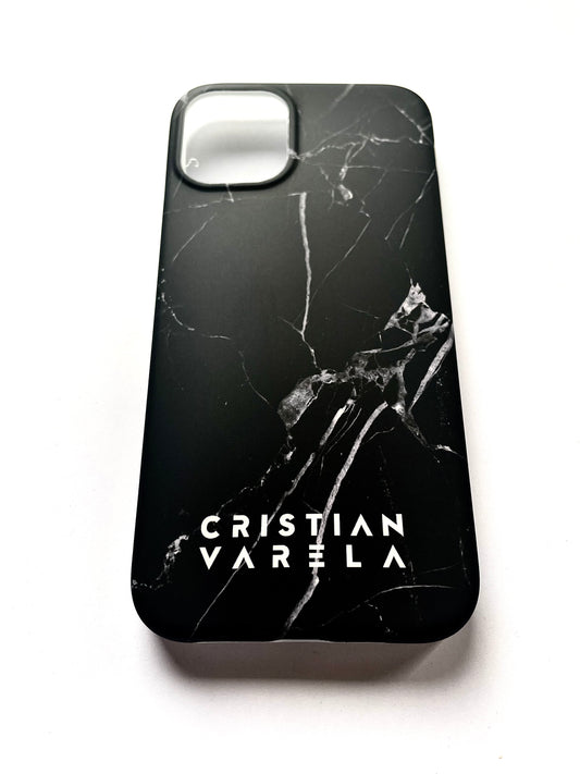 Iphone12/ 12Mini_Black Marble/ Transparent Case