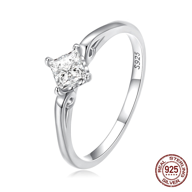 WOSTU, gran oferta, anillos de dedo de círculo de la suerte de Plata de Ley 925 auténtica para mujer, anillos de corazón CZ, joyería de moda, regalos, triangulación de envíos