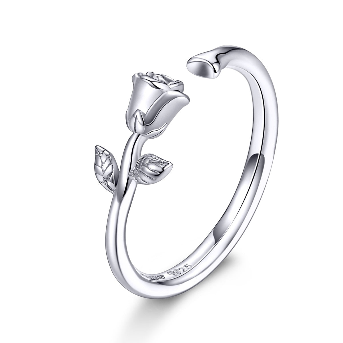 Anillo de plata de ley 925 WOSTU para abrazar las manos, anillo de dedo de diseño Simple para mujer, joyería de plata elegante CTR176