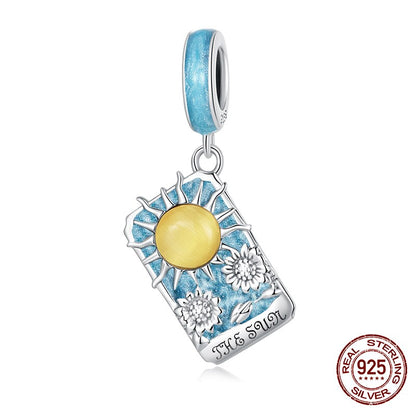 WOSTU 925 plata esterlina mujeres niño niñas mascota cámara abeja encanto café mariquita cuentas ajuste DIY Original pulsera colgantes joyería
