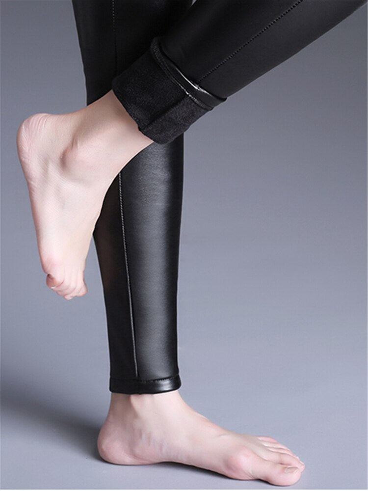 Black  Women Skinny Pants Autumn Winter High Waist Female Street Bottom Pencil Trousers, New Collection