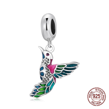 WOSTU 925 plata esterlina mujeres niño niñas mascota cámara abeja encanto café mariquita cuentas ajuste DIY Original pulsera colgantes joyería