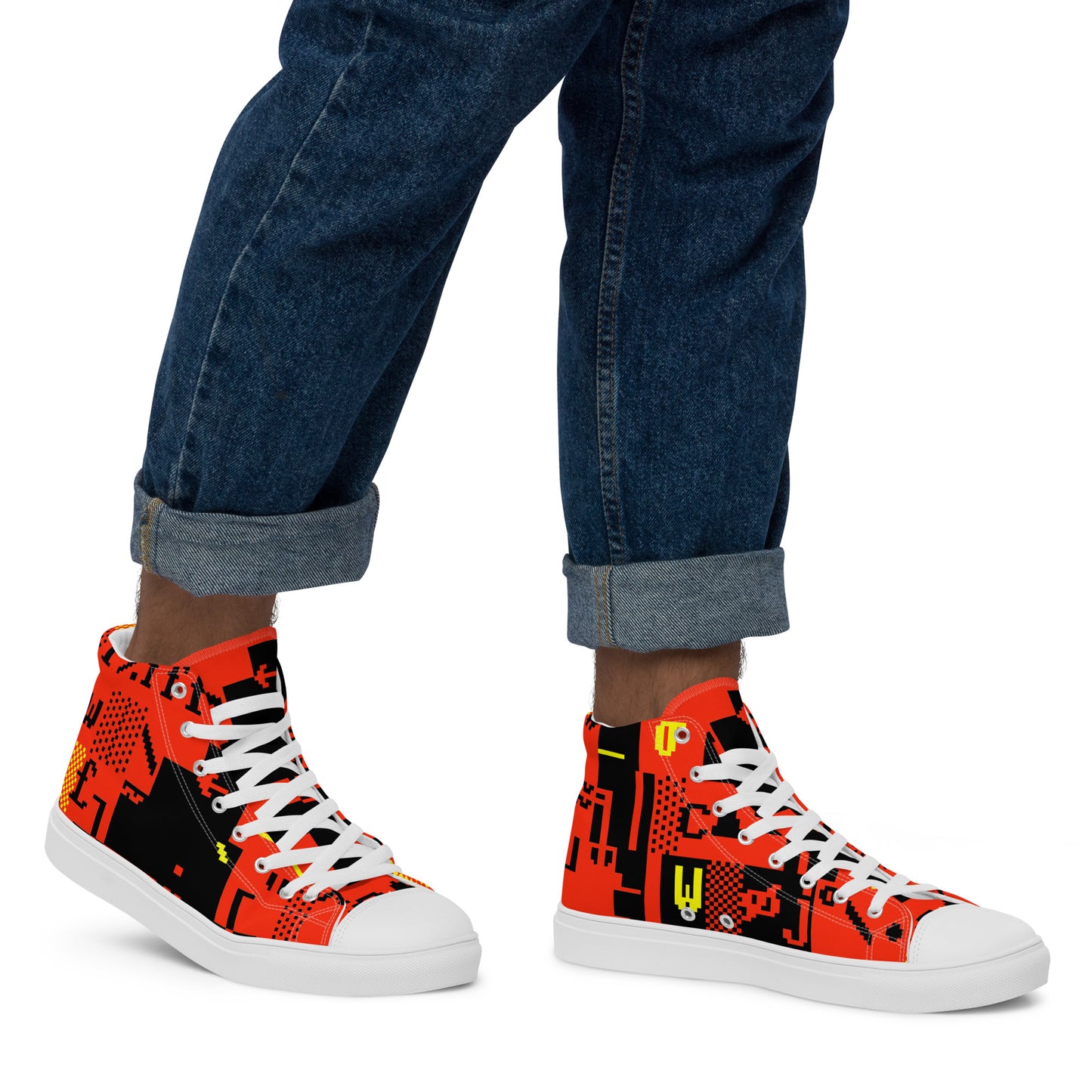 Men’s high top canvas shoes