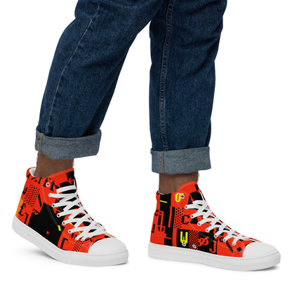 Zapatos de lona de caña alta para hombre