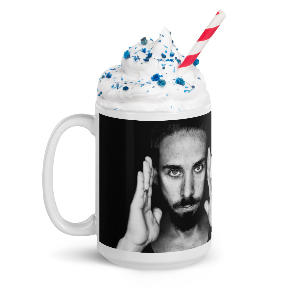 Taza blanca brillante